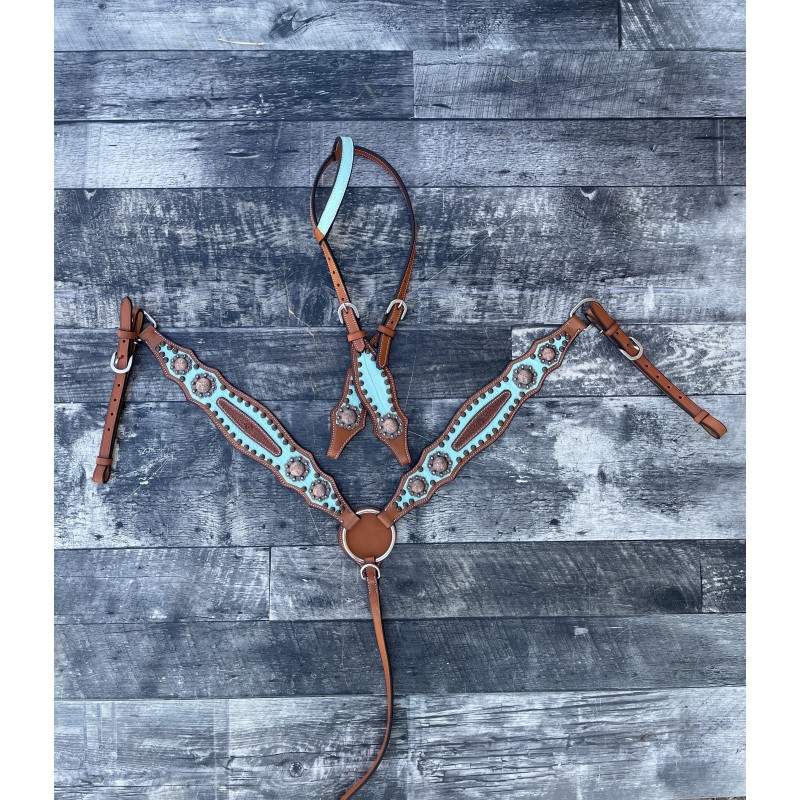 Western Headstall And Breast Collar Set