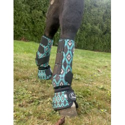 2 Pack Teal Aztec Leopard Sports Boots