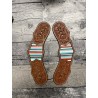 Teal Serape Dove Wing Spur Straps