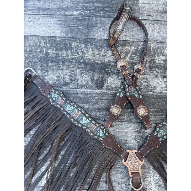 Maverick Fringe Headstall and Breast Collar Set