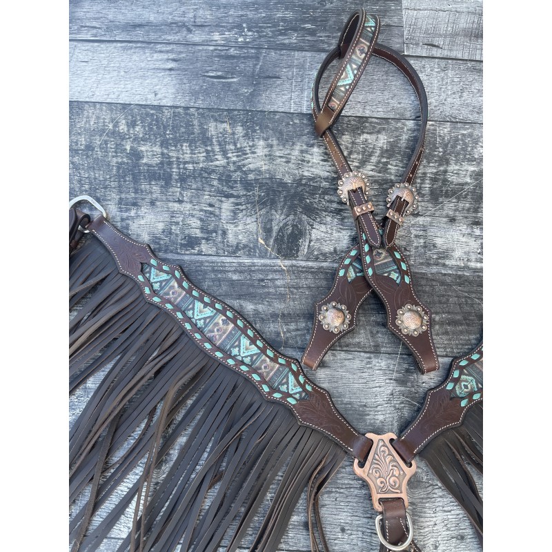 Maverick Fringe Headstall and Breast Collar Set