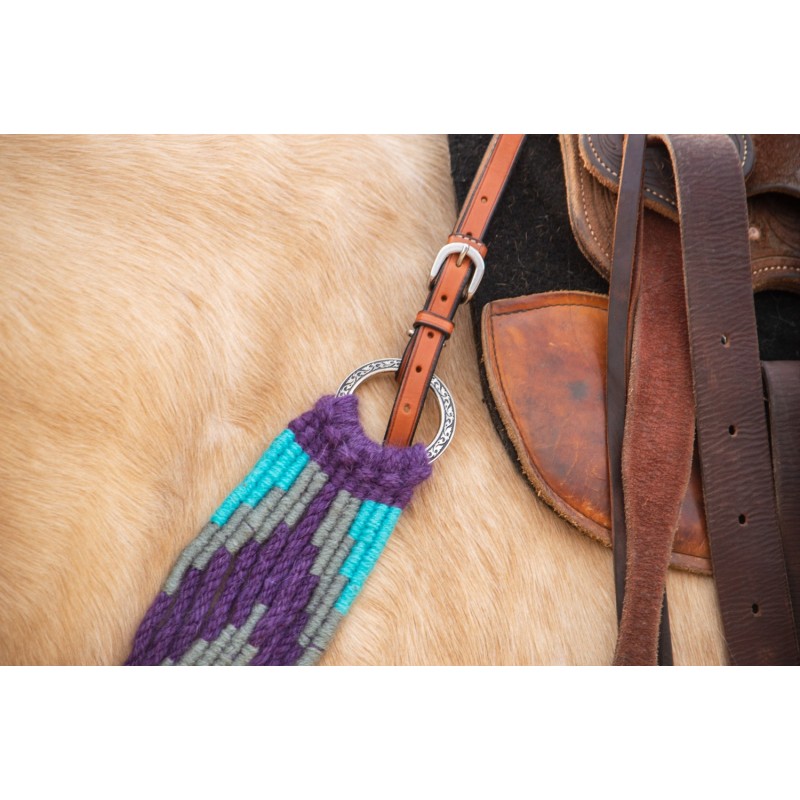 Purple & Turquoise Rhinestone Mohair Breast Collar – Double G Ranch Mohair