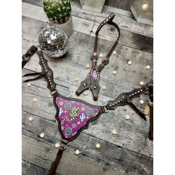 Neon Yeehaw! Headstall and Breast Collar Set