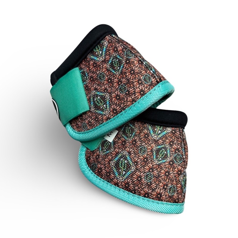 New! Bell Boots – Turquoise Floral ( Medium) main image 0
