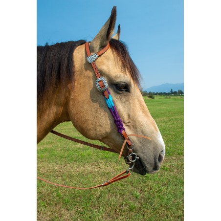 Purple Mohair Headstall