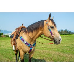 Purple Mohair Headstall