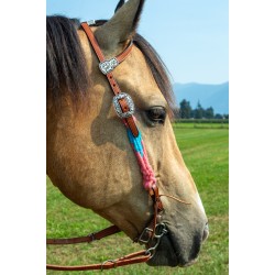 Pink Mohair Headstall