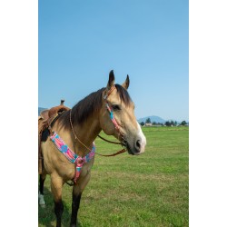 Pink Mohair Headstall