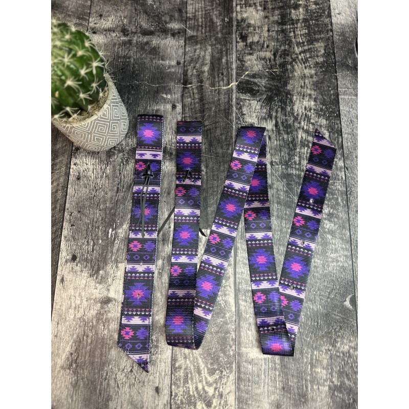 Purple Aztec Latigo and Off Billet Set