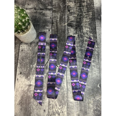 Purple Aztec Latigo and Off Billet Set