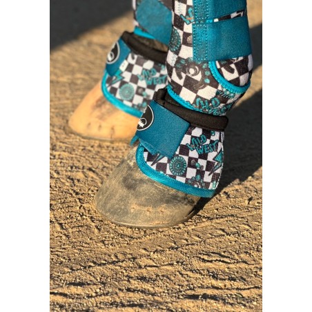 Turquoise Glass Bell Boots