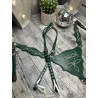 Green Boot Stitch Headstall and Breast Collar Set