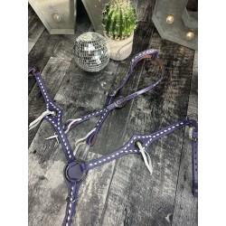 Purple Leather Headstall...