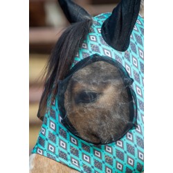 Lycra Fly Mask - Teal Aztec...