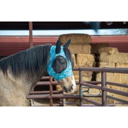 Lycra Fly Mask - Turquoise Howdy