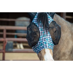 Lycra Fly Mask - Turquoise Glass