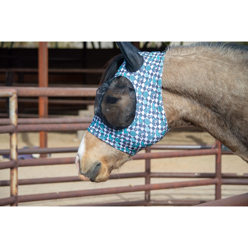 Lycra Fly Mask - Turquoise Glass