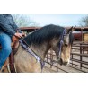 Purple Leather Headstall and Breast Collar Set