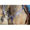 Purple Leather Headstall and Breast Collar Set