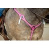 Pink Leather Headstall and Breast Collar Set