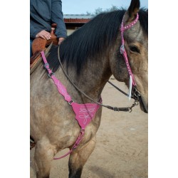 Pink Boot Stitch Headstall and Breast Collar Set