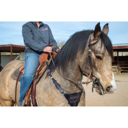 Navy Boot Stitch Headstall...