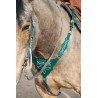 Green Boot Stitch Headstall and Breast Collar Set