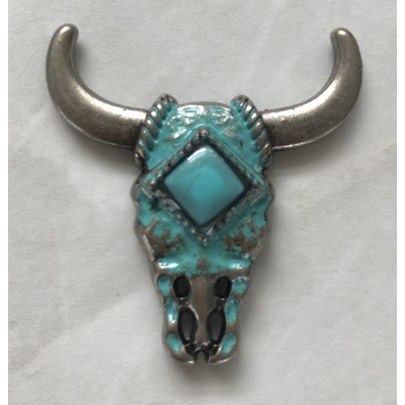Concho - Turquoise Cowskull