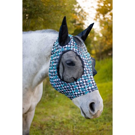 Lycra Fly Mask - Turquoise Glass