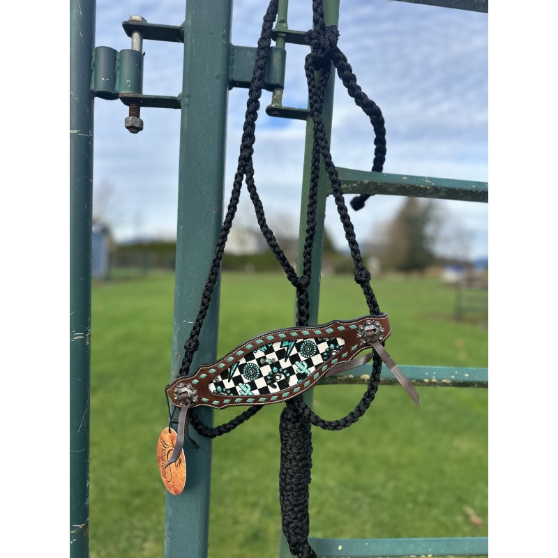 Braided Rope Halter - Turquoise Glass