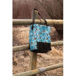 Everything Equine Tote Bag Turquoise Howdy