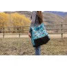 Everything Equine Tote Bag Turquoise Howdy