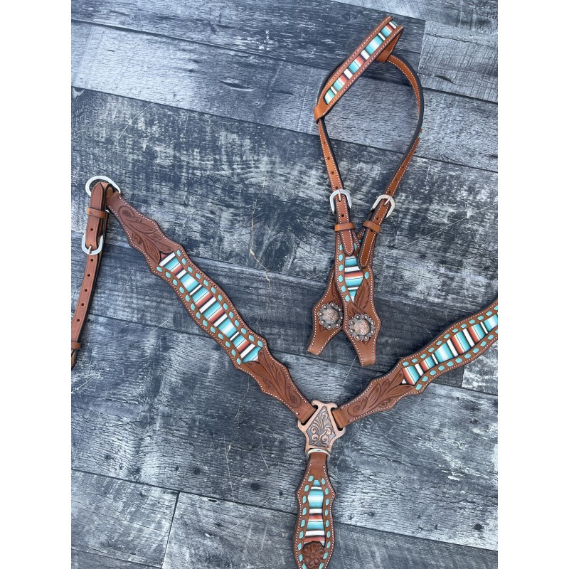 New!  Copper & Vintage Style Headstall and Breast Collar Sets