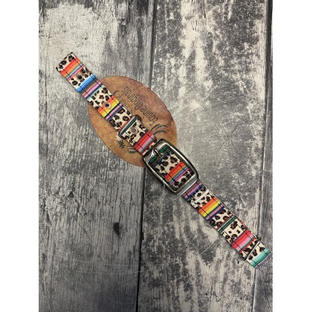 Schulz Equine Nylon Chin Strap - Leopard Serape